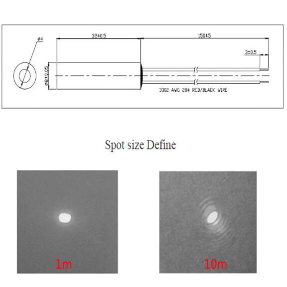 (image for) Waterproof IR Dot Laser Sight 980nm Industrial Grade Infrared Waterproof IP67 Module